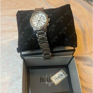 Bulova Women's 96R19 Diamond-Studded Chronograph Watch